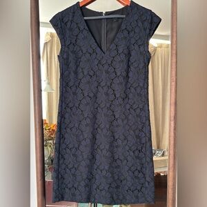 J. Crew Navy Lace Mini Dress